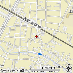 埼玉県所沢市上新井周辺の地図