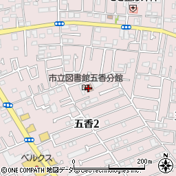 松戸市　五香市民センター周辺の地図