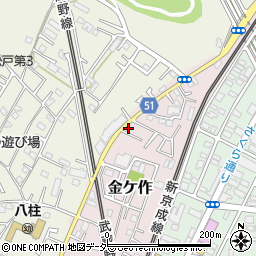 千葉県松戸市金ケ作43-265周辺の地図