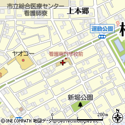 松戸市立病院附属　看護専門学校周辺の地図
