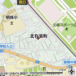 埼玉県所沢市北有楽町周辺の地図