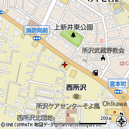 洋服の青山所沢店周辺の地図