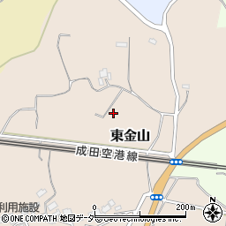 千葉県成田市東金山周辺の地図