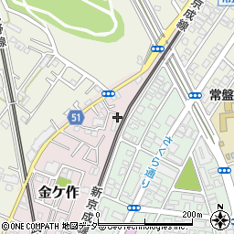 千葉県松戸市金ケ作58-67周辺の地図