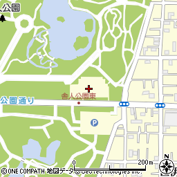 舎人公園第二駐車場周辺の地図