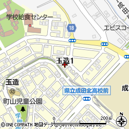 千葉県成田市玉造1丁目42周辺の地図