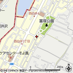 千葉県白井市西白井2丁目8周辺の地図