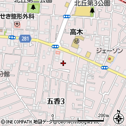 千葉県松戸市五香周辺の地図