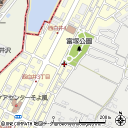 千葉県白井市西白井2丁目8-1周辺の地図