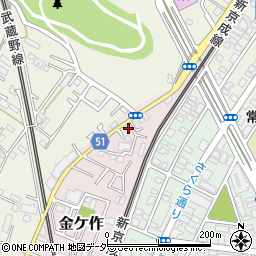 千葉県松戸市金ケ作58-78周辺の地図