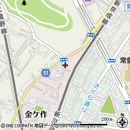 千葉県松戸市金ケ作58周辺の地図