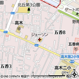 ジェーソン松戸五香店周辺の地図