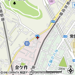 千葉県松戸市金ケ作58-23周辺の地図
