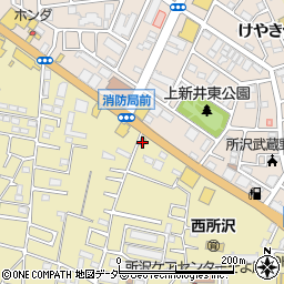 松屋西所沢店周辺の地図