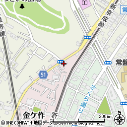 千葉県松戸市金ケ作58-52周辺の地図