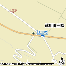 山梨県北杜市武川町三吹270周辺の地図