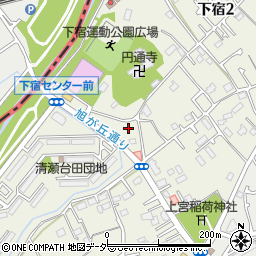 東京都清瀬市下宿1丁目122-2周辺の地図