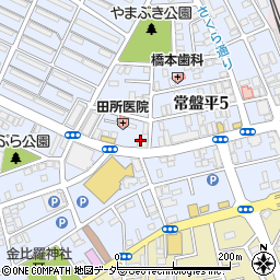 朝日信用金庫ときわ平支店周辺の地図