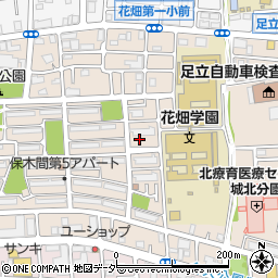 東京都足立区南花畑5丁目周辺の地図