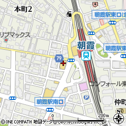 松屋朝霞店周辺の地図