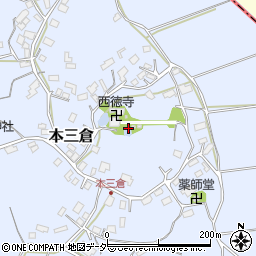 千葉県香取郡多古町本三倉周辺の地図