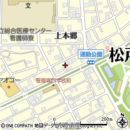 千葉県松戸市上本郷3758-2周辺の地図