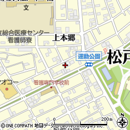 千葉県松戸市上本郷3758-1周辺の地図