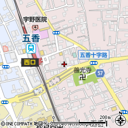 千葉県松戸市金ケ作412-19周辺の地図