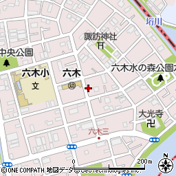 東京都足立区六木3丁目周辺の地図
