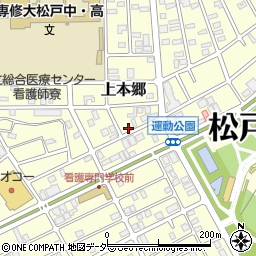 千葉県松戸市上本郷3736周辺の地図