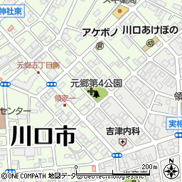 元郷第4公園周辺の地図