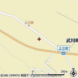 山梨県北杜市武川町三吹291周辺の地図