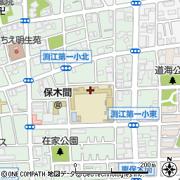足立区　渕江第一学童保育室周辺の地図