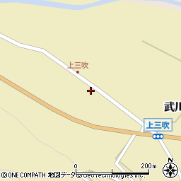 山梨県北杜市武川町三吹302周辺の地図