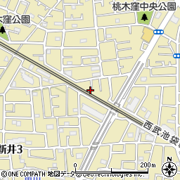 埼玉県所沢市上新井4丁目2周辺の地図