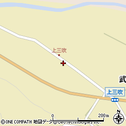 山梨県北杜市武川町三吹308周辺の地図