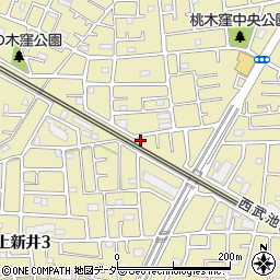 埼玉県所沢市上新井4丁目2-33周辺の地図