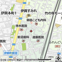東京都足立区西竹の塚2丁目周辺の地図