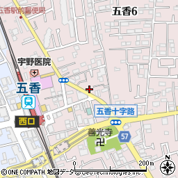 千葉県松戸市金ケ作421-7周辺の地図