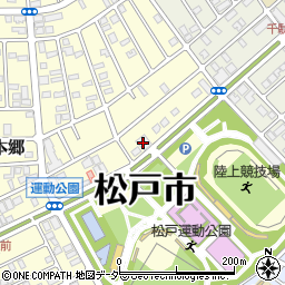 めいと松戸運動公園周辺の地図