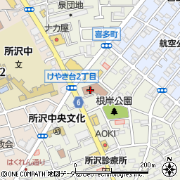 所沢市役所上下水道局　総務課周辺の地図