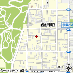 東京都足立区西伊興3丁目周辺の地図