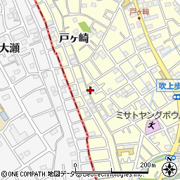 埼玉県三郷市戸ヶ崎43周辺の地図