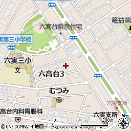 千葉県松戸市六高台周辺の地図