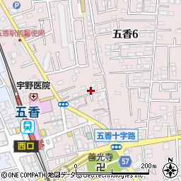 千葉県松戸市金ケ作420-4周辺の地図