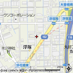 埼玉県八潮市浮塚周辺の地図