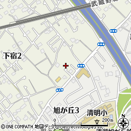 東京都清瀬市下宿2丁目457-14周辺の地図
