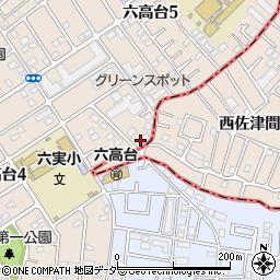 千葉県松戸市六高台5丁目85周辺の地図