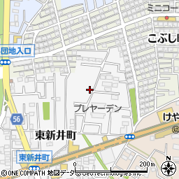 埼玉県所沢市東新井町周辺の地図