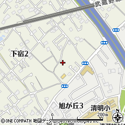 東京都清瀬市下宿2丁目454周辺の地図
